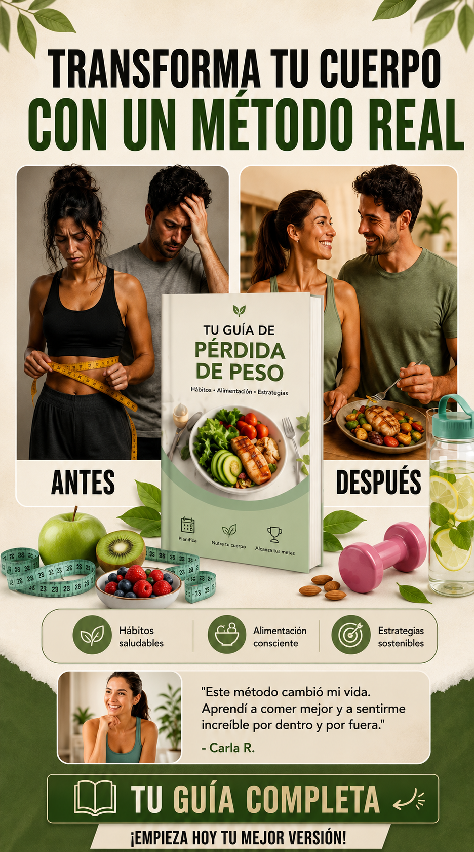 Tu peso ideal sin dietas extremas ni rebotes